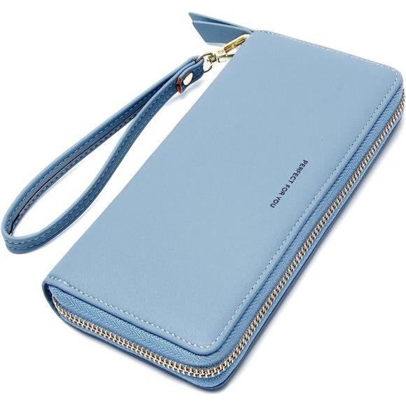 Handbags - Womens Wallet RFID Blocking Zip Around Wallet Blue